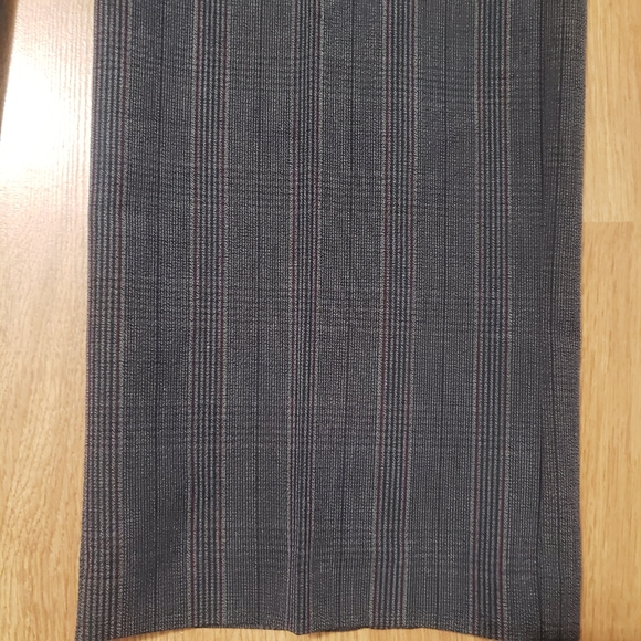 Gray Burgundy Black Pin Stripe Dress Pants 14 - Picture 2 of 2